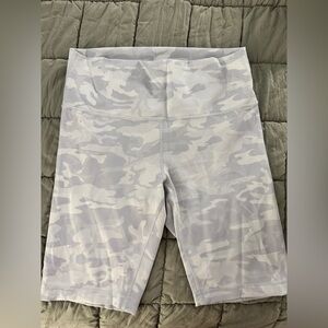 Lululemon Athletica White Camo Athletic Shorts
